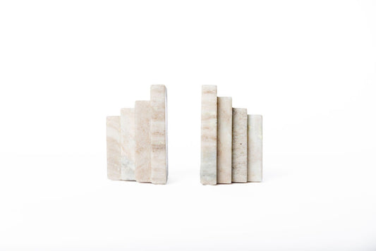 Sujetalibros Marmol Beige Escalonado