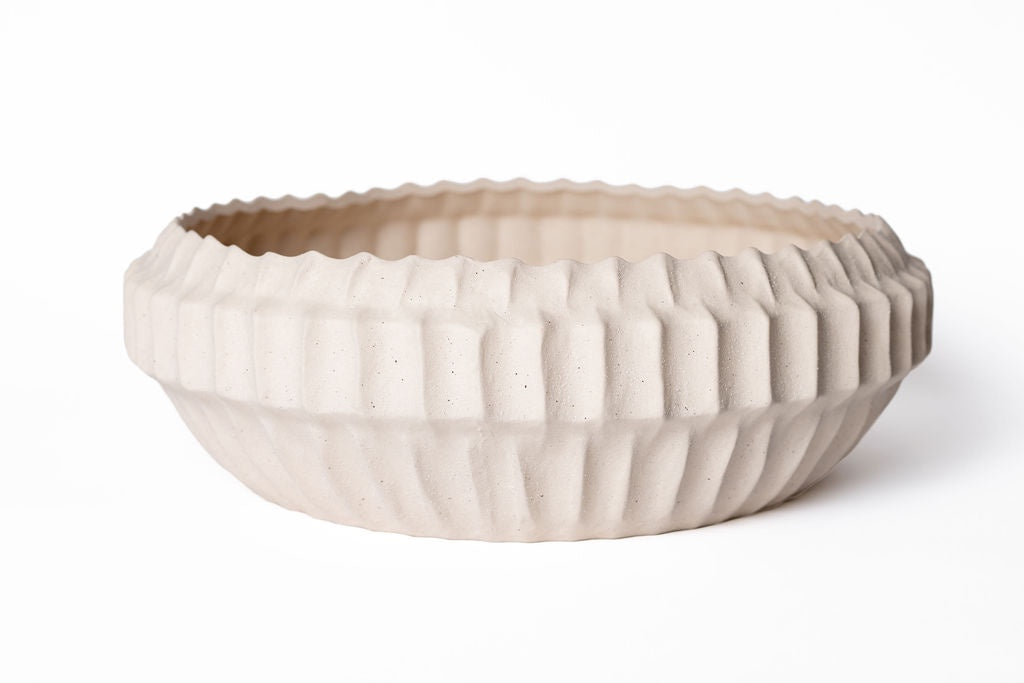 Bowl Ceramica Crema Plegado