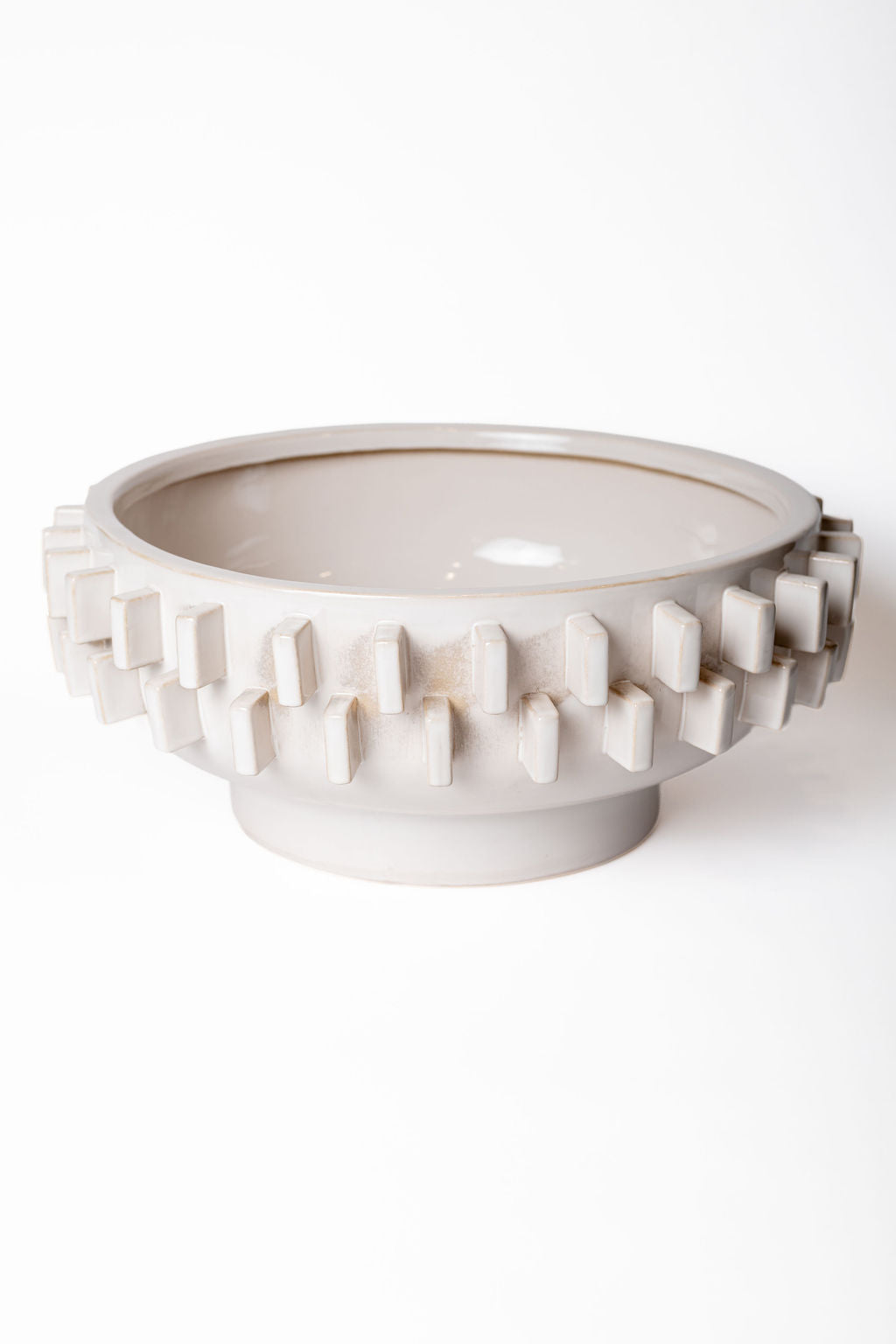 Bowl Ceramica Crema Cuadritos
