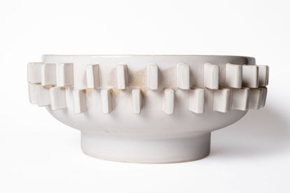 Bowl Ceramica Crema Cuadritos