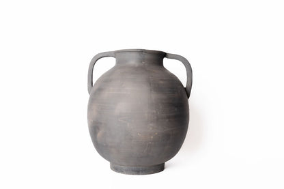 Jarrón Ceramica Negro 2 Orejas