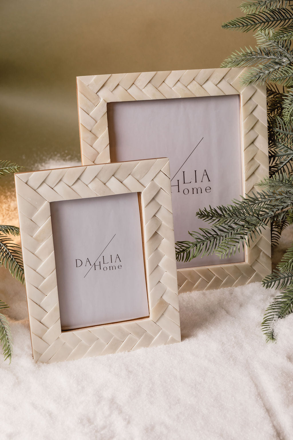 Portaretrato Trenza Hueso