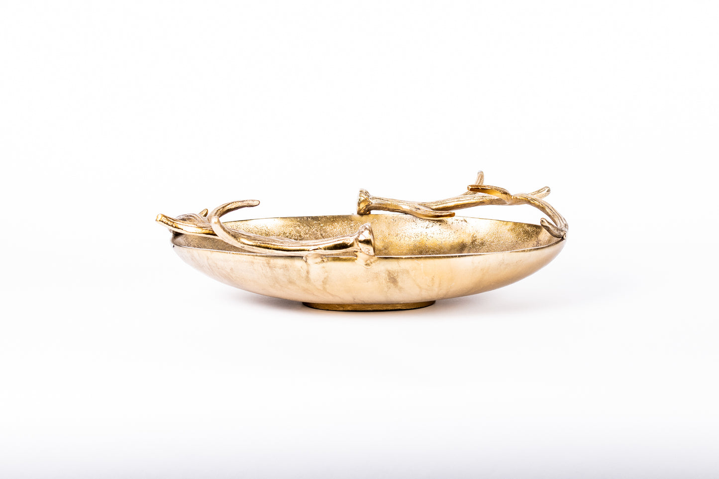 Bowl Cuerno Metal Dorado